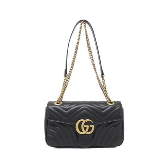 GUCCI Black GG Marmont Shoulder Bag - Picture 1 of 7